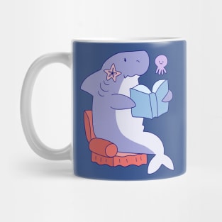 Shark Reading Mug